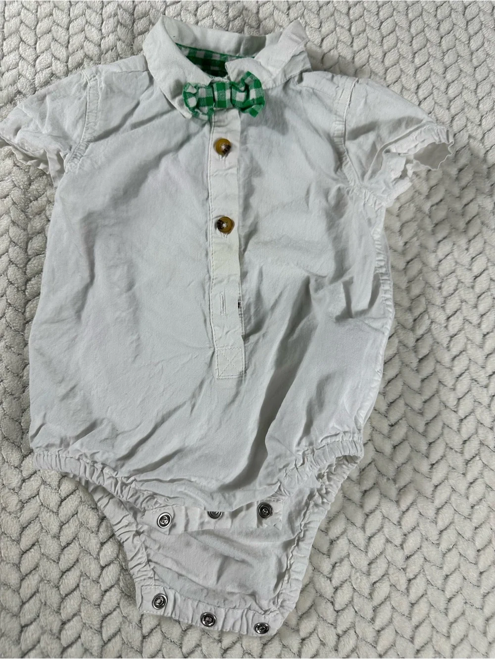 Tommy Bahama 6-9 Months Bodysuit With Plaid Now Tie Baby